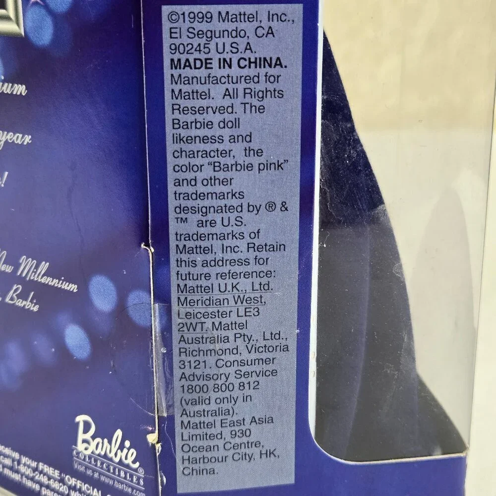 Millenium Princess Barbie Special Edition Doll Blue Velvet/Silver Sparkle Dress